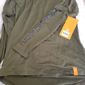 Olive orangetheory long sleeved top nwt